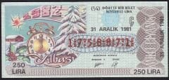 1981 31 Aralık Çeyrek Bilet - Ç Serisi