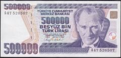 7.Emisyon 1.Tertip 500000 Lira A47 520507 Çilaltı