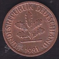 Almanya 1 Pfennig 1981 F