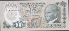 6.Emisyon 1.Tertip 100 Lira C14 125528 Ççt Çilaltı