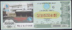 1997 9 EYLÜL ÇEYREK BİLET - G SERİSİ