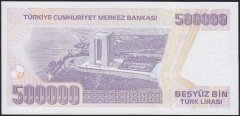 7.Emisyon 4.Tertip 500000 Lira J27 911655 Çilaltı Çil