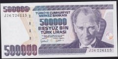 7.Emisyon 4.Tertip 500000 Lira J26 726115 Çil