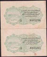 Reşat 1 Kuruş 23 Mayıs 1332 Q 037,236-237 Seri Takipli Çilaltı