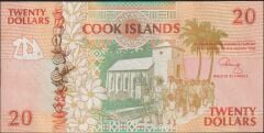 Cook Island 20 Dolar 1992 Çilaltı ( Kat yok Lekeler var )