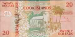 Cook Island 20 Dolar 1992 Çilaltı ( Kat yok Lekeler var )