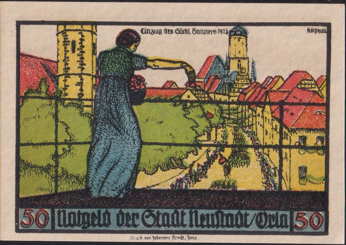 Almanya 50 Pfennig Notgeld 1921 Çil