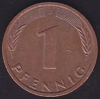 Almanya 1 Pfennig 1990 J