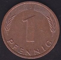 Almanya 1 Pfennig 1990 J