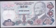 6.Emisyon 1.Tertip 1000 Lira C13 432113 Çok Temiz+