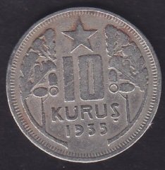 1935 YILI 10 KURUŞ eski para mezat