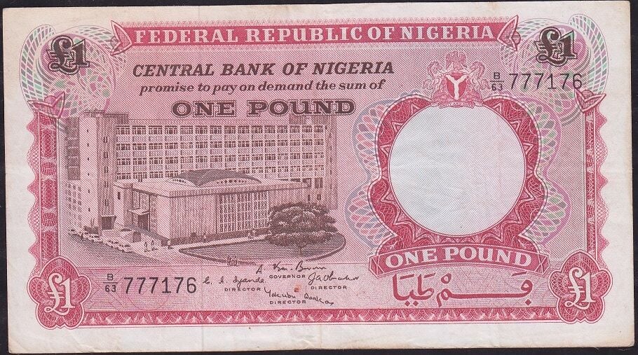 Nijerya 1 Pound 1967 Çok Temiz+ Pick 8
