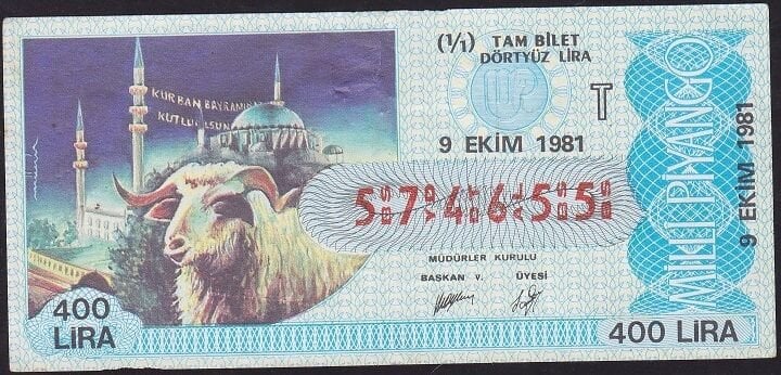 1981 9 Ekim Tam Bilet - T Serisi