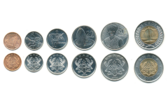Ghana 6 Parça Set, 1 5 10 20 50 Pesewas 1 Cedi 2007 2016 Çil