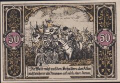 Almanya 50 Pfennig Notgeld 1921 Çil Filigranlı
