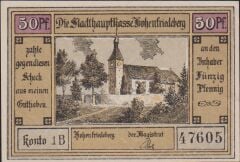 Almanya 50 Pfennig Notgeld 1921 Çil Filigranlı