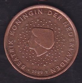 Avrupa 5 Euro Cent 1999 Hollanda