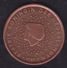 Avrupa 5 Euro Cent 1999 Hollanda