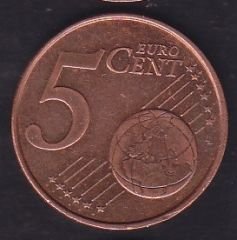 Avrupa 5 Euro Cent 1999 Hollanda