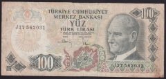 6.EMİSYON 3.TERTİP 100 LİRA J37 562031 TEMİZ