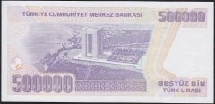 7.Emisyon 4.Tertip 500.000 Lira J23 031483 Çil