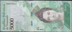 Venezuela 5000 Bolivares 2017 Çil Pick 97c