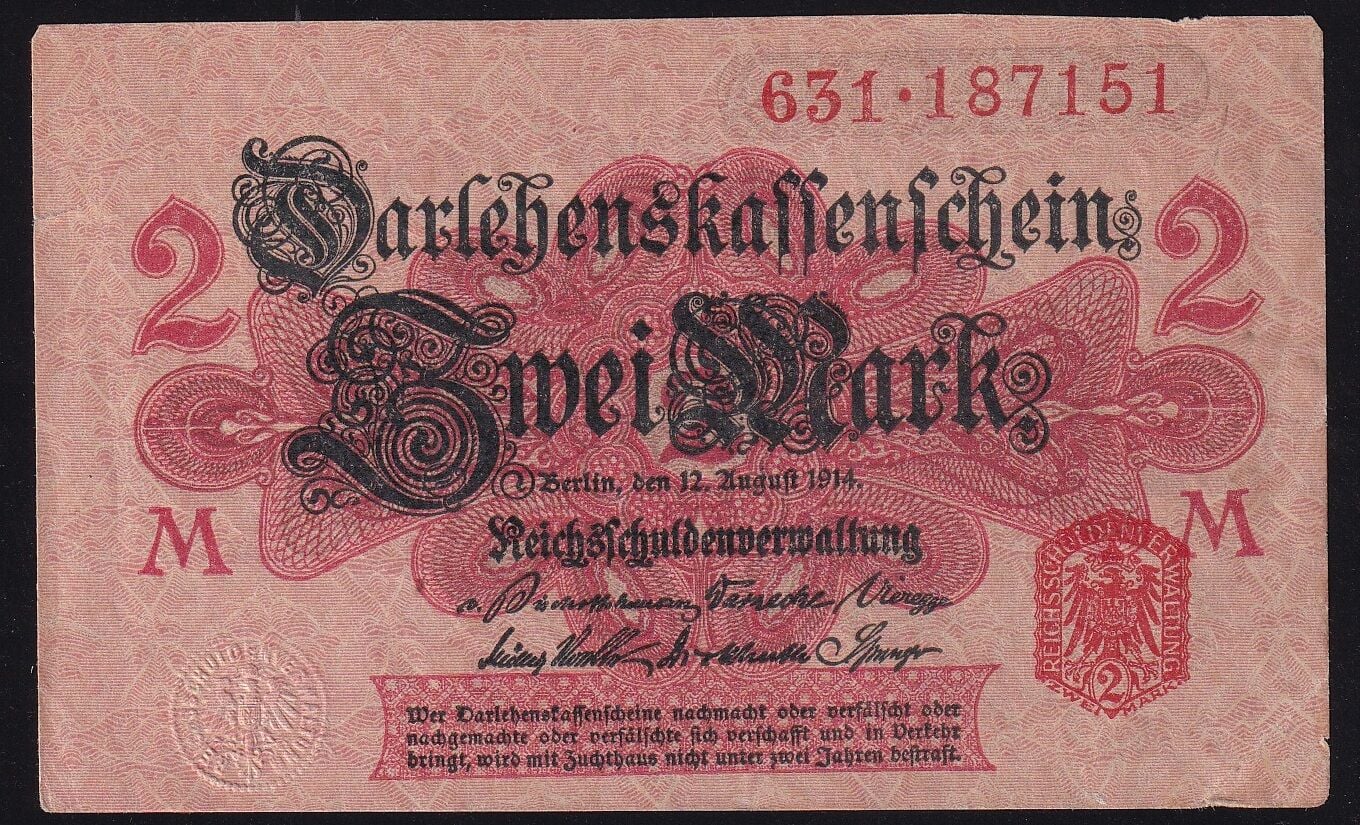 Almanya 2 Mark 1914 Çok Temiz
