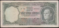 5.Emisyon 6.Tertip 100 Lira F28 054354 Temiz