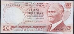 6.Emisyon 4.Tertip 20 Lira I89 267456 Çilaltı
