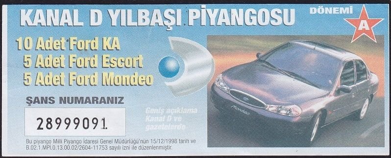 Kanal D Yılbaşı Piyangosu 1998