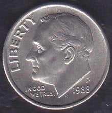Amerika 1 Dime 1988 P