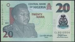 Nijerya 20 Naira 2015 Çilaltı Polimer