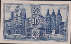 Almanya 10 Pfennig Notgeld 1921 Çil Filigranlı