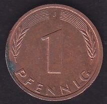 Almanya 1 Pfennig 1991 J