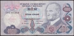 6.Emisyon 1.Tertip 1000 Lira C04 301414 Çok Temiz+