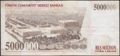 7.Emisyon 5 000 000 Lira M01 169225 Çok Temiz