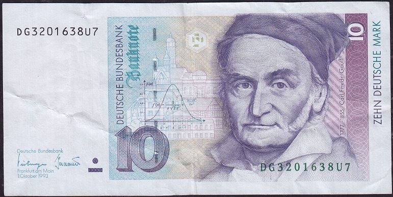 Almanya 10 Mark 1993 Çok Temiz +