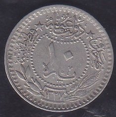 1327 / 8 ELGAZİ REŞAT 10 PARA ÇOK TEMİZ