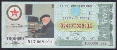 2001 29 EYLÜL ÇEYREK BİLET
