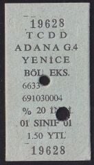 TCDD Adana-Yenice Tren Bileti
