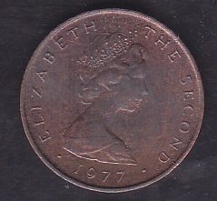 İSLE OF MAN ( MAN ADASI ) YARIM PENY 1977 FAO eski para alan yerler