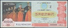 1997 9 Mart Yarım Bilet - Z Serisi - Artvin Uzundere