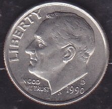 Amerika 1 Dime 1990 D