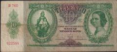 Macaristan 10 Pengo 1936 Çok Temiz