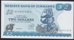 ZİMBABWE 2 DOLAR 1994 ÇİL eski para