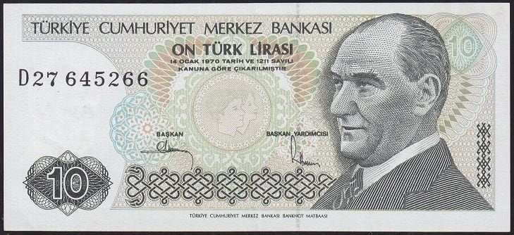 7.Emisyon 2.Tertip 10 Lira D27 645266 Çilaltı