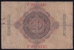 Almanya 20 Mark 1910 Temiz