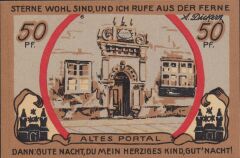 Almanya 50 Pfennig Notgeld 1921 Çil