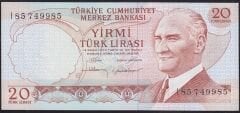 6.Emisyon 4.Tertip 20 Lira I85 749985 Çilaltı Çil