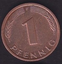 Almanya 1 Pfennig 1991 F
